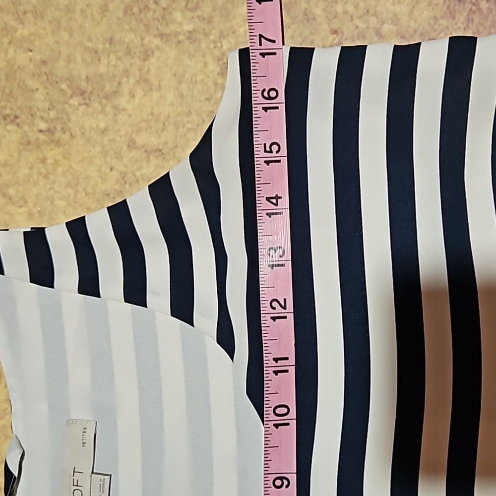 Loft | Black and White Striped Summer Dress - Picture 7 of 12